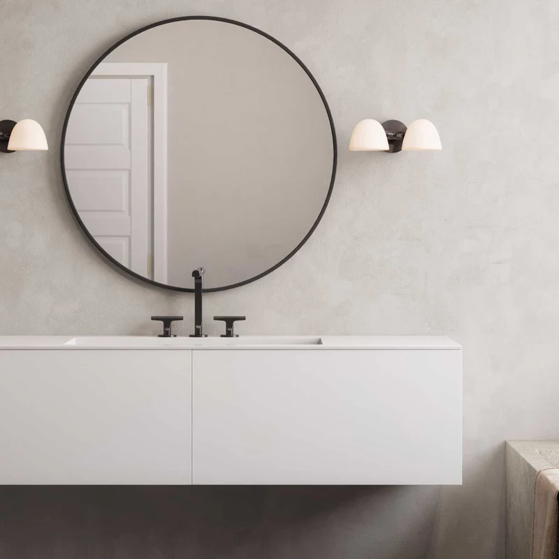 Fuse - Applique murale en albâtre et laiton vieilli, style contemporain