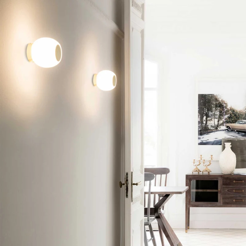 Moy - Applique murale LED en acier et verre, style contemporain