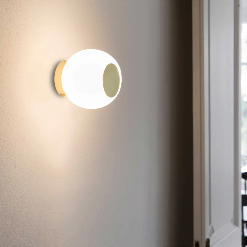 Moy - Applique murale LED en acier et verre, style contemporain