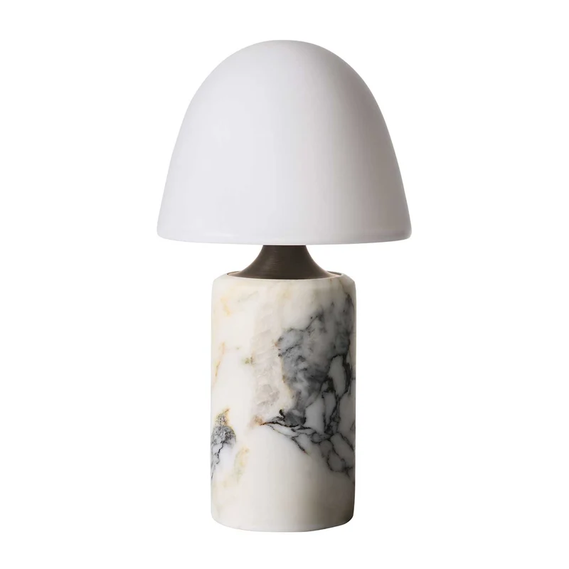 Fuse - Lampe à poser en albâtre et laiton vieilli, style contemporain