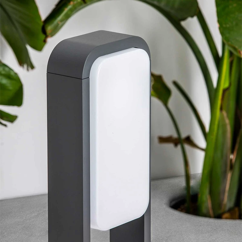 Sticker - Borne LED en acier, style contemporain