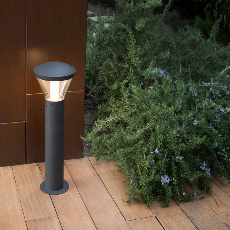 Shelby - Borne LED en aluminium, style contemporain