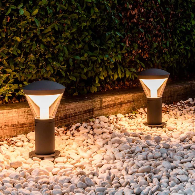 Shelby - Borne LED en aluminium, style contemporain