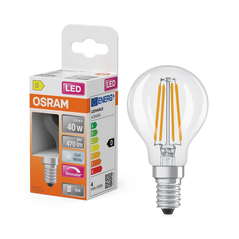 LED Retrofit CLASSIC P DIM 3.4W 840 Chiaro E14