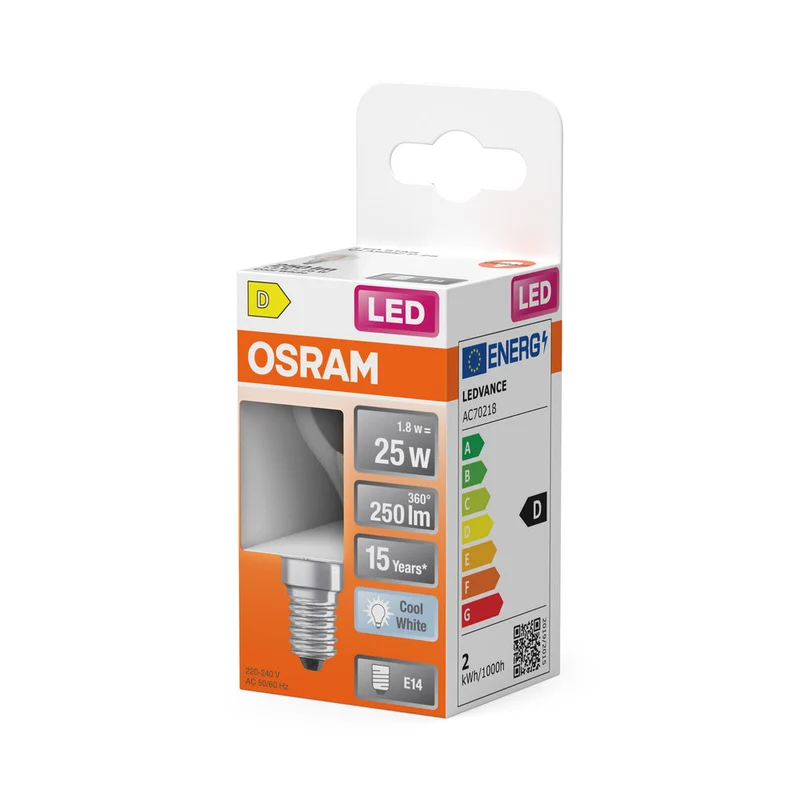 Retrofit LED CLASSIC P 1.8W 840 Trasparente E14