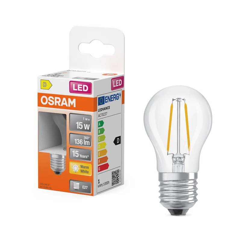 LED Retrofit CLASSIC P 1W 827 Chiaro E27