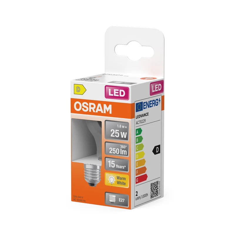 Retrofit LED CLASSIC P 1.8W 827 Trasparente E27