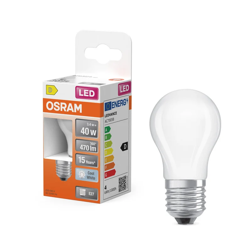 Retrofit LED CLASSIC P 3.4W 840 Opalino E27