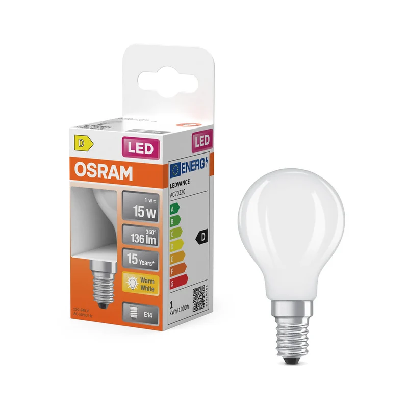 LED Retrofit CLASSIC P 1W 827 Opalino E27 1