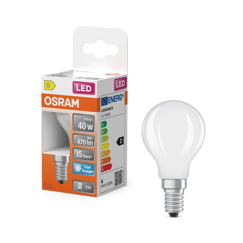 Retrofit LED CLASSIC P 3.4W 865 Opalino E14