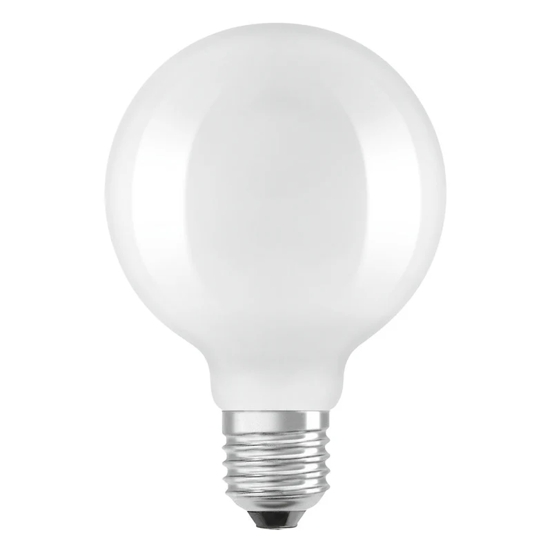 OSRAM Lampada LED Retrofit CLASSIC GLOBE95 6.5W 827 Opalina E27, 806 lm, 2700 K, Bianco caldo