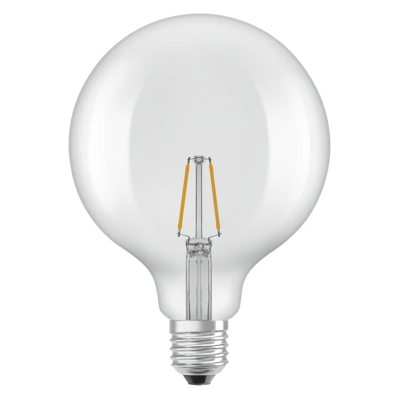 Lampadine LED OSRAM, forma classica a globo, sostituzione 25 Watt, E27, G125, 2700 Kelvin, bianco caldo, vetro trasparente, confezione singola