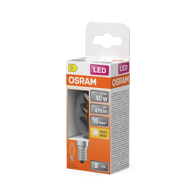 Retrofit LED CLASSIC BW 3.4W 827 Chiaro E14