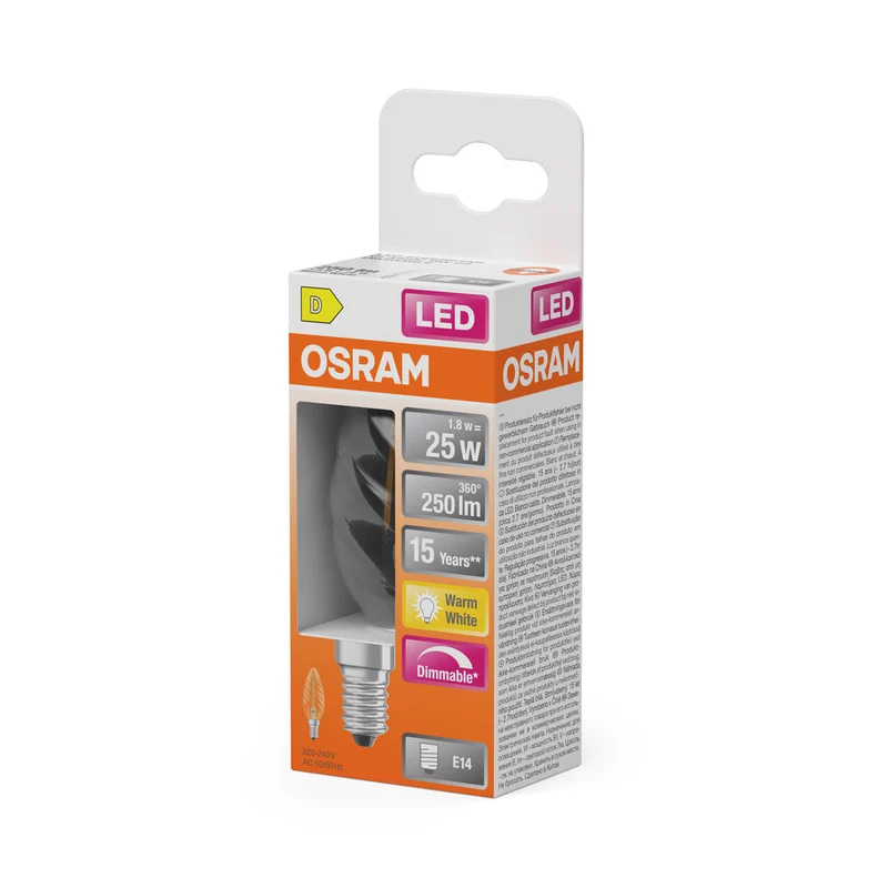 OSRAM LED Superstar Classic Lampada, Candela Mini, 2.8W, 250lm, Bianco Caldo, E14