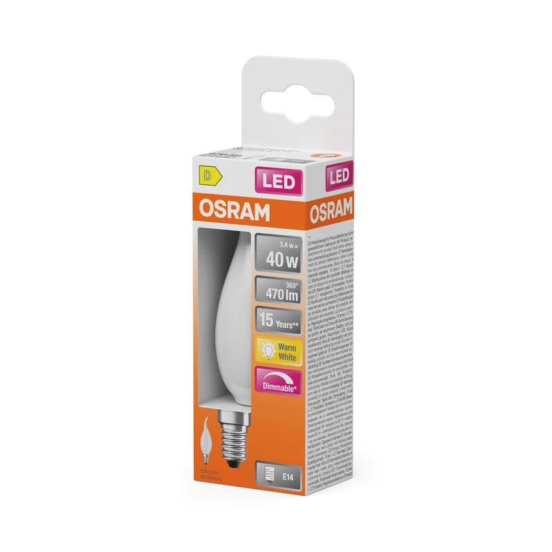 Retrofit LED CLASSIC BA DIM 3.4W 827 Opalino E14
