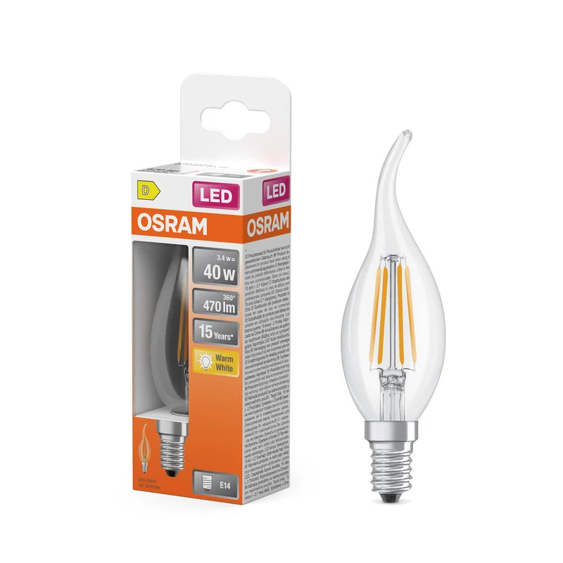 Retrofit LED CLASSIC BA 3.4W 827 Chiaro E14