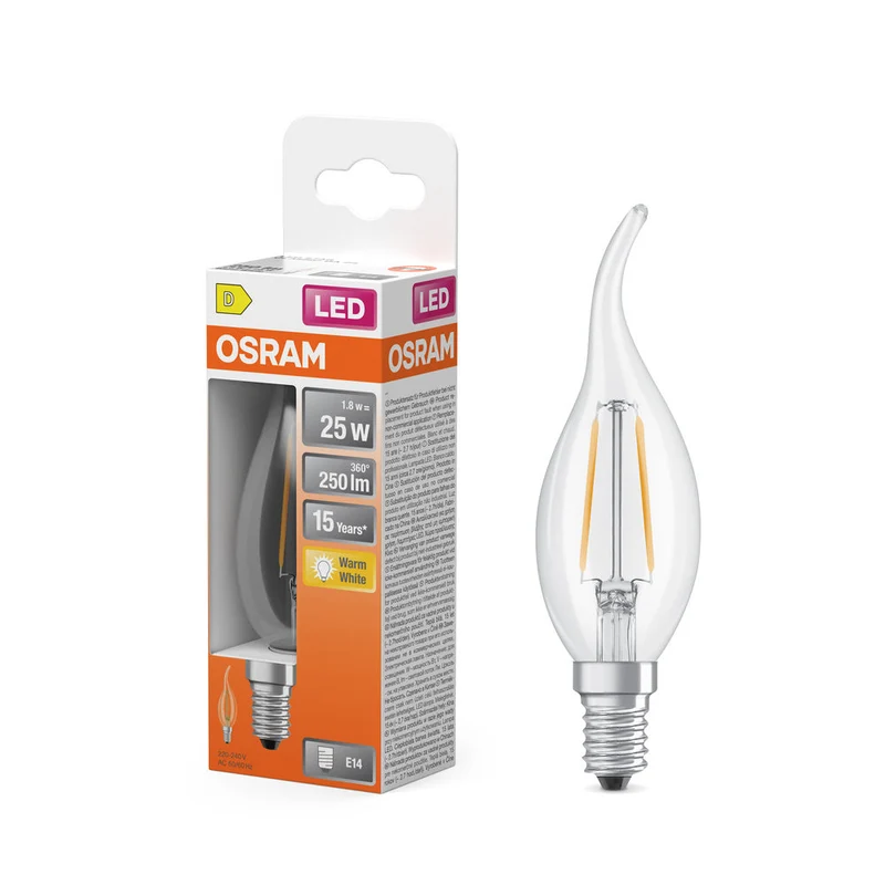 Retrofit LED CLASSIC BA 1.8W 827 Chiaro E14