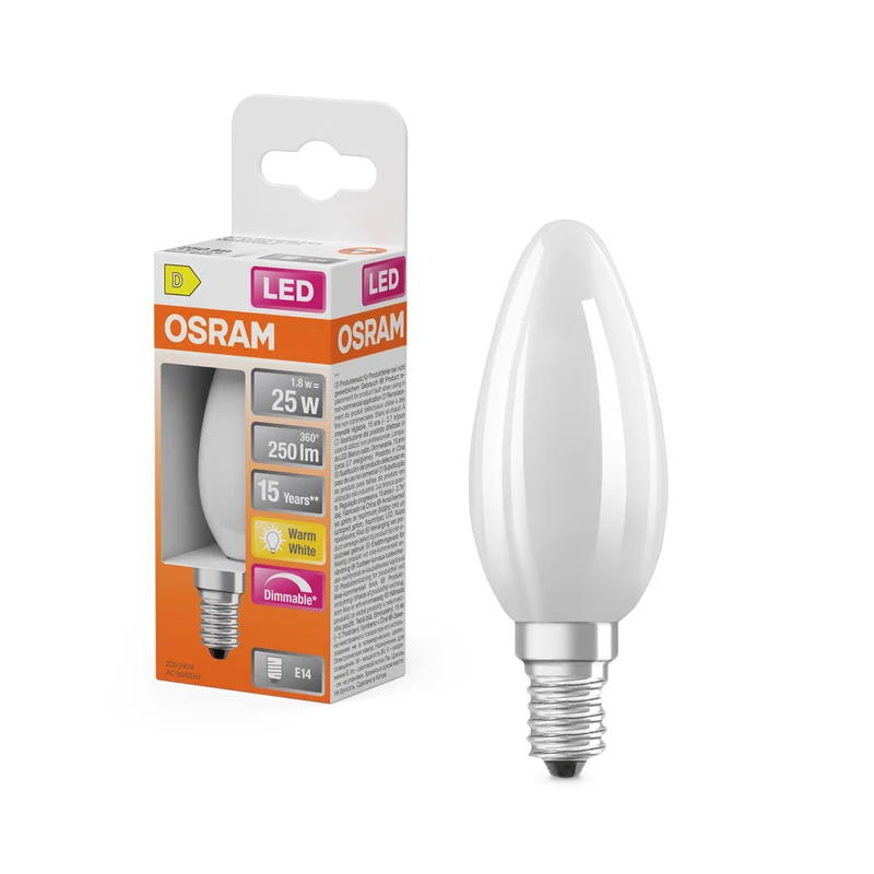 LED Retrofit CLASSIC B DIM 1.8W 827 Opalino E14