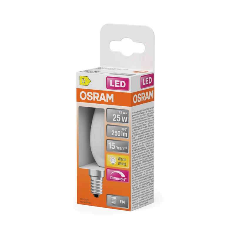 LED Retrofit CLASSIC B DIM 1.8W 827 Opalino E14
