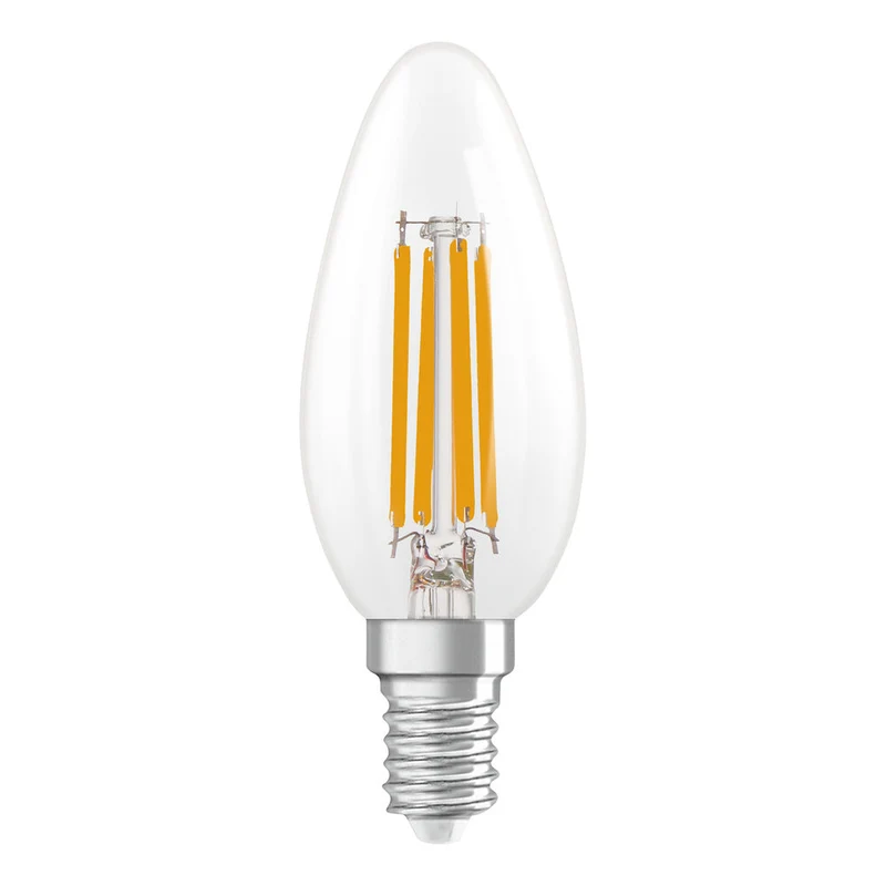 OSRAM Retrofit Classic B LED Lampadina a candela dimmerabile (ex 40W) 5W / 2700K Bianco caldo, E14