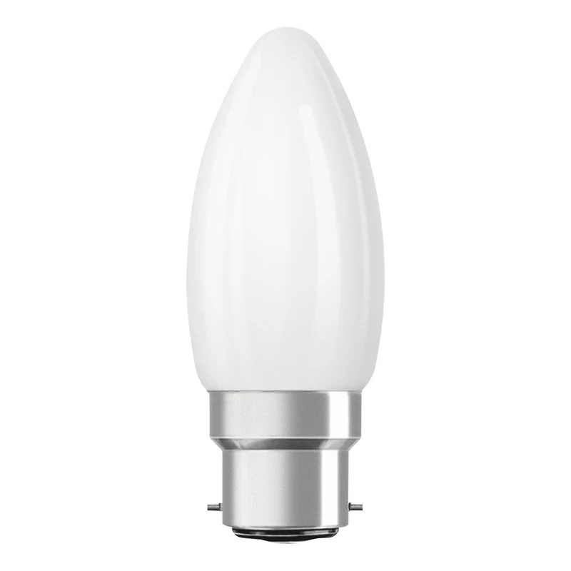 OSRAM Lampada LED Retrofit CLASSIC B DIM 4.8W 82 Opalino B22d, 470 lm, 2700 K, Bianco caldo