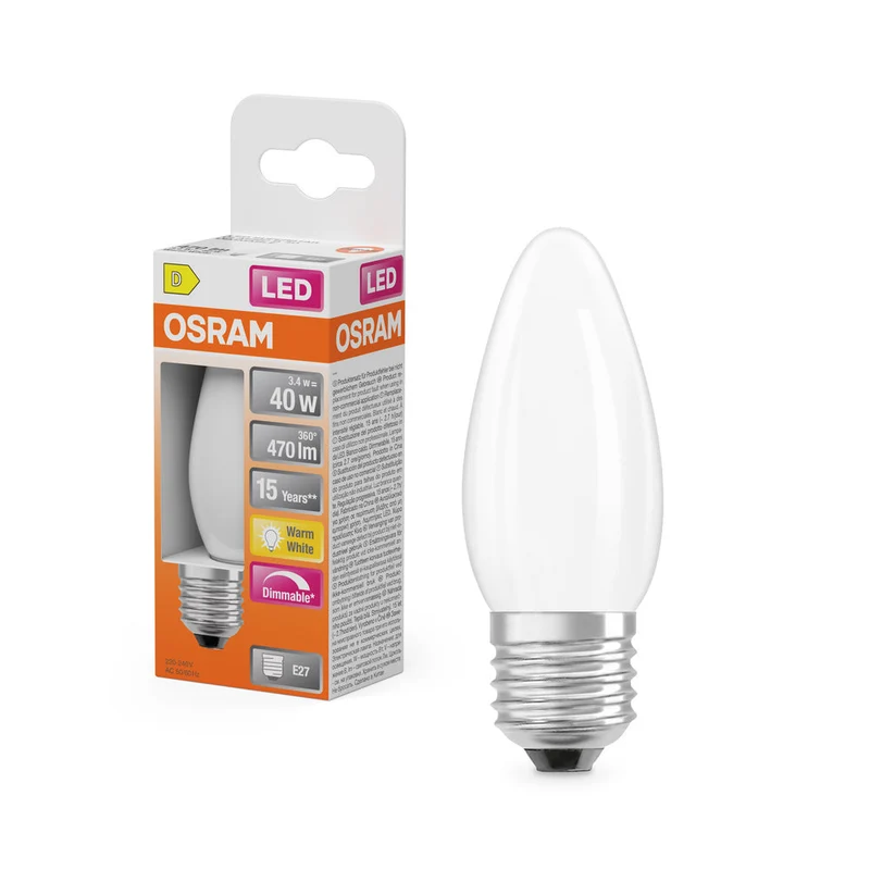 Retrofit LED CLASSIC B DIM 3.4W 827 Opalino E27