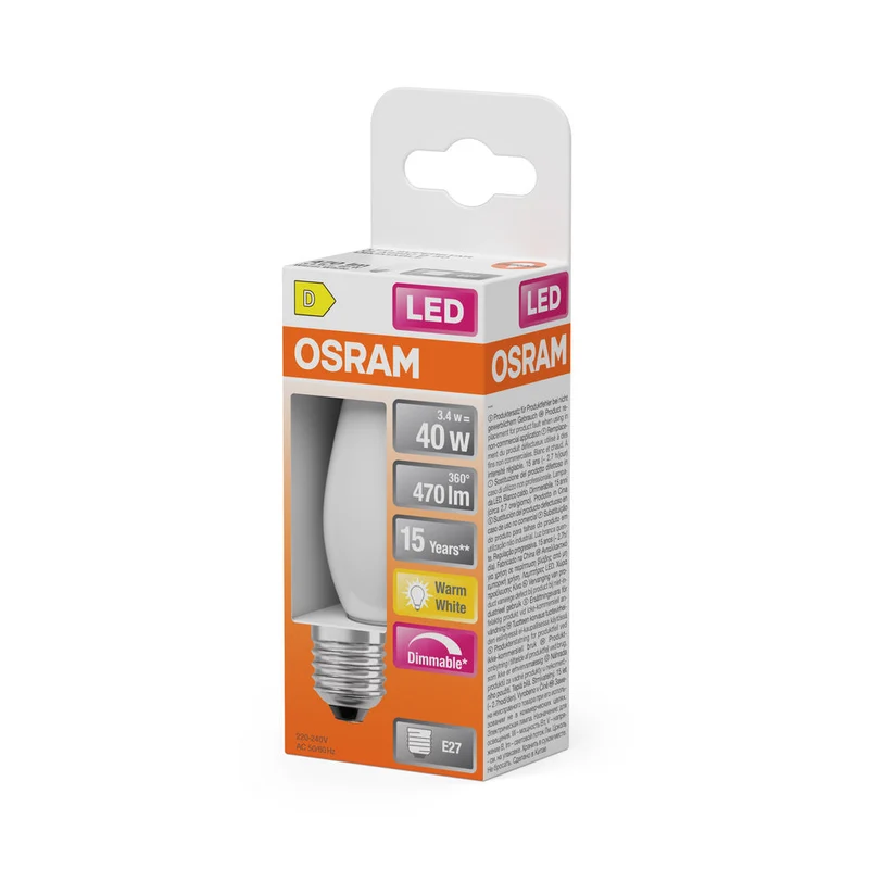 Retrofit LED CLASSIC B DIM 3.4W 827 Opalino E27