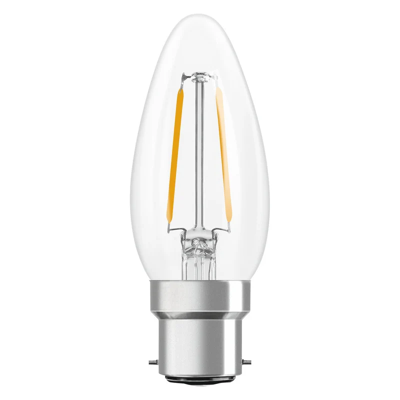 OSRAM Lampada LED Retrofit CLASSIC B 2.5W 827 Chiaro B22d, 250 lm, 2700 K, Bianco caldo
