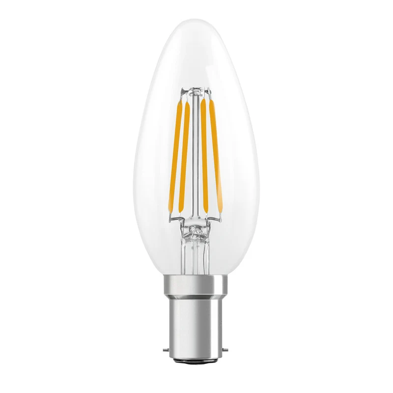 OSRAM Lampadina LED Retrofit CLASSIC B 4W 827 Chiara B15d, 470 lm, 2700 K, Bianco caldo