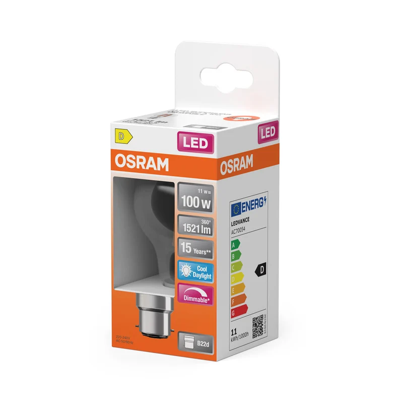 LED Retrofit CLASSIC A DIM 11W 865 Chiaro B22d