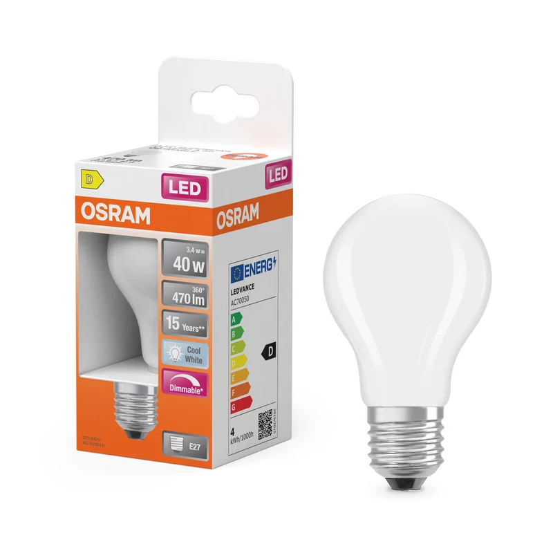 Retrofit LED CLASSIC A DIM 3.4W 840 Opalino E27