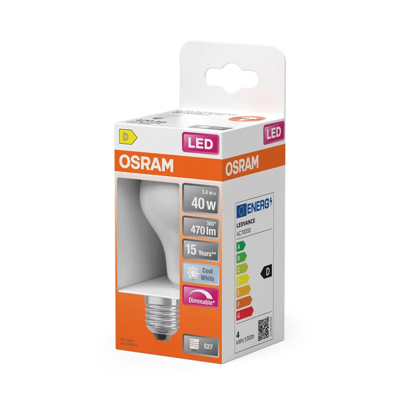 Retrofit LED CLASSIC A DIM 3.4W 840 Opalino E27
