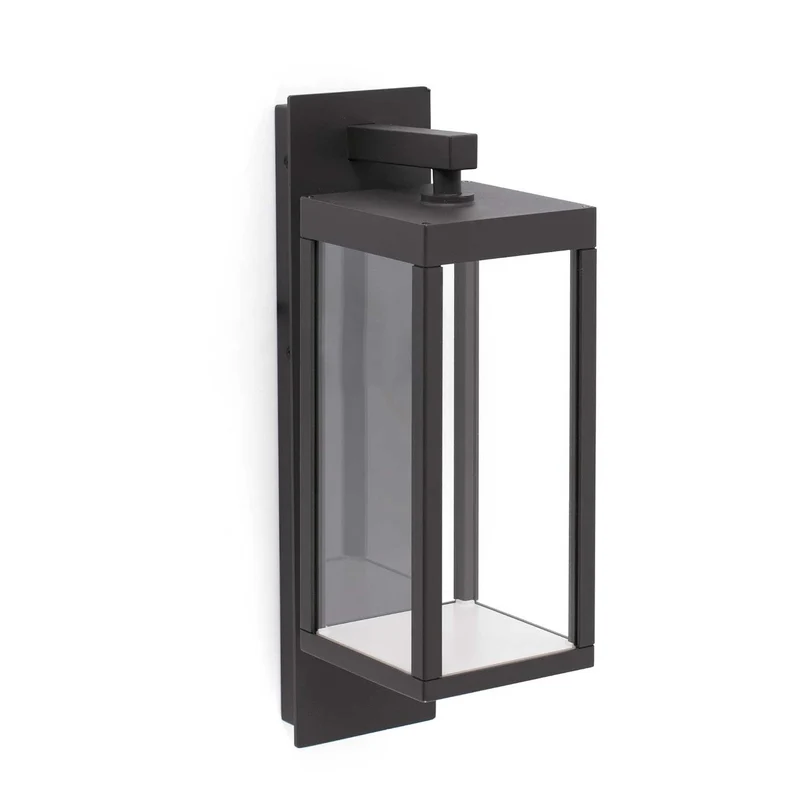 Kerala - Applique murale LED d’extérieur en acier et verre, style contemporain