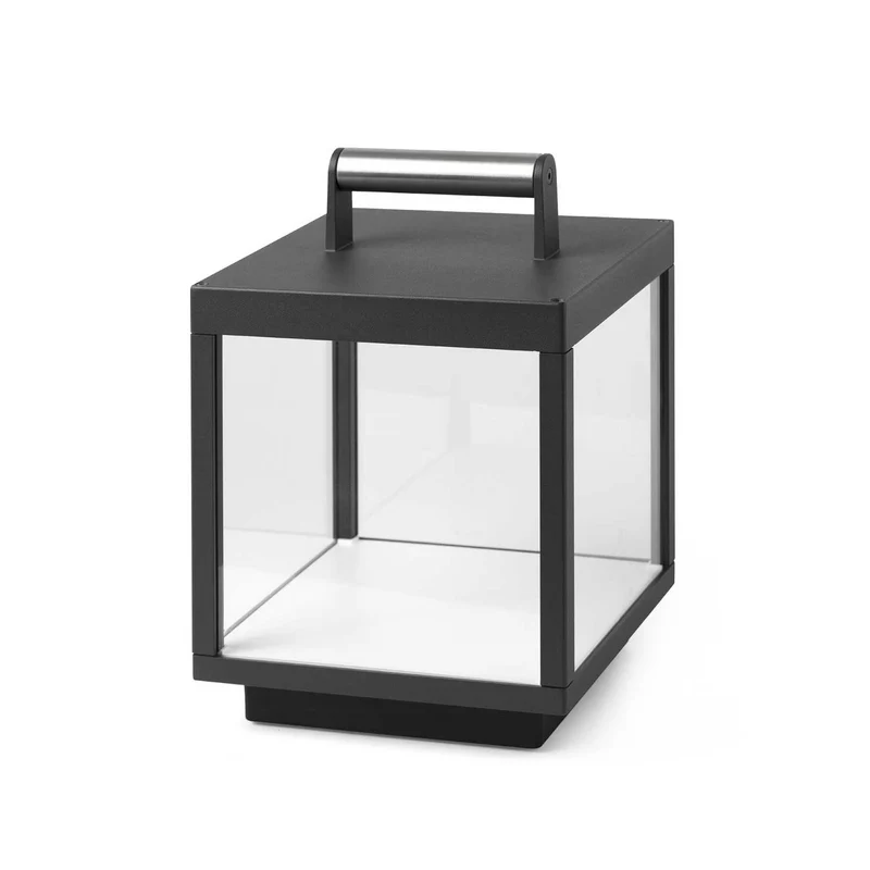 Kerala - Lampe à poser en acier et verre, style contemporain