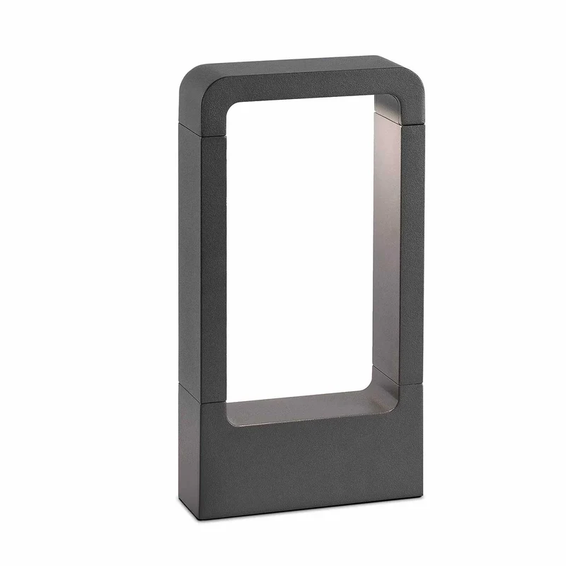 Das - Borne LED en acier, style contemporain