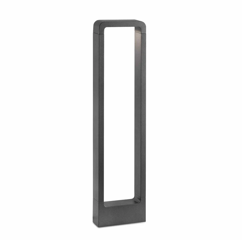 Das - Borne LED en acier, style contemporain