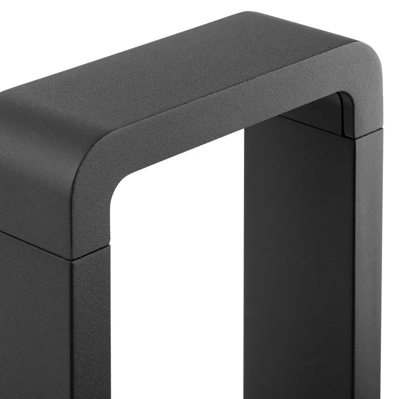 Das - Borne LED en acier, style contemporain