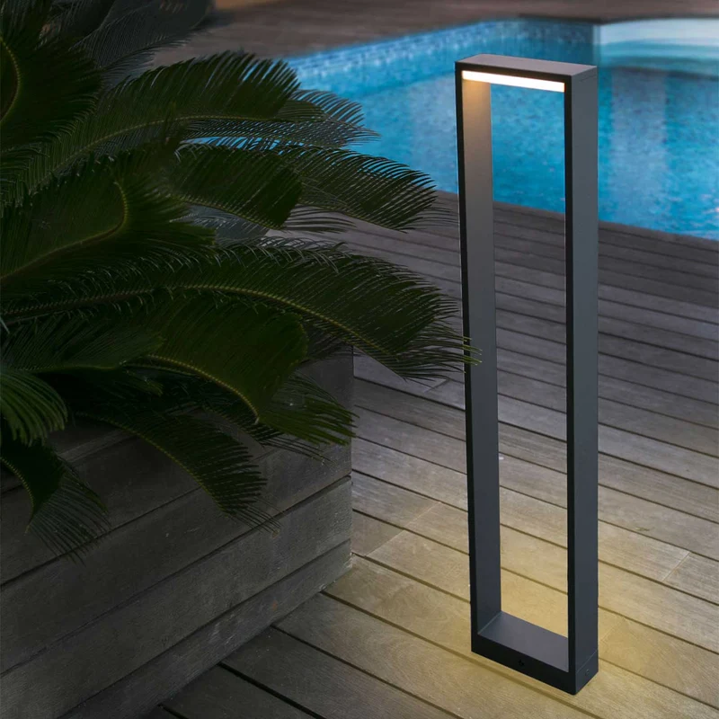 Alp - Borne LED en acier, style contemporain