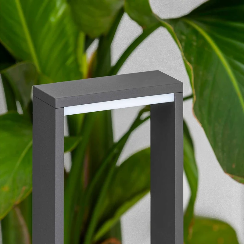 Alp - Borne LED en acier, style contemporain