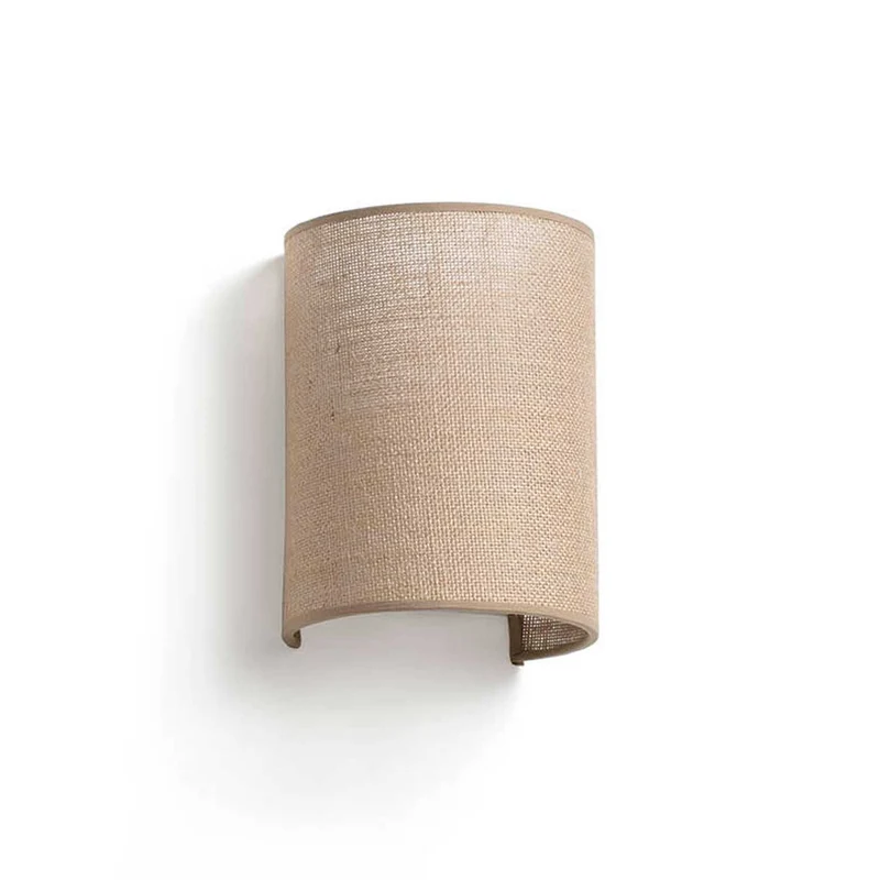 Otton - Applique murale verticale large en jute, style bohème