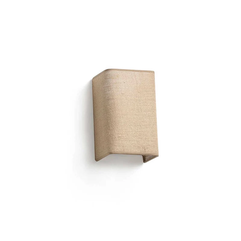 Otton - Applique murale verticale étroite en jute, style bohème