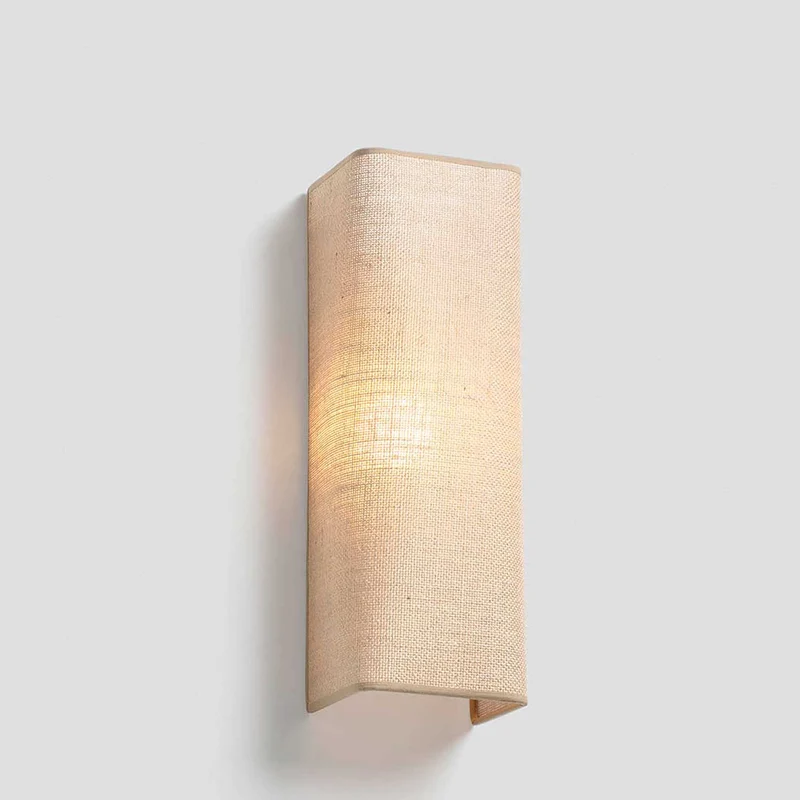 Otton - Applique murale verticale étroite en jute, style bohème