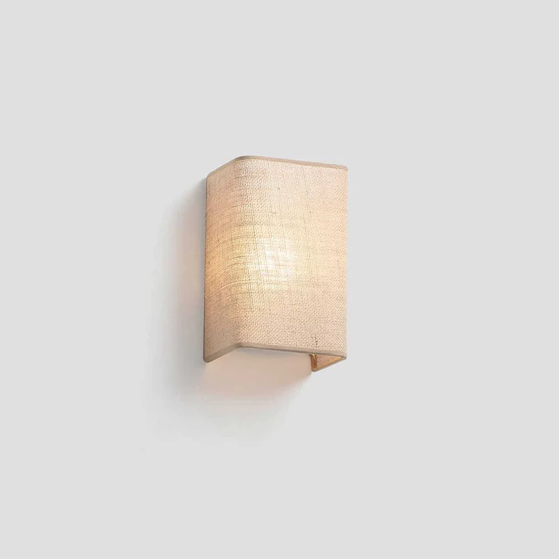 Otton - Applique murale verticale étroite en jute, style bohème