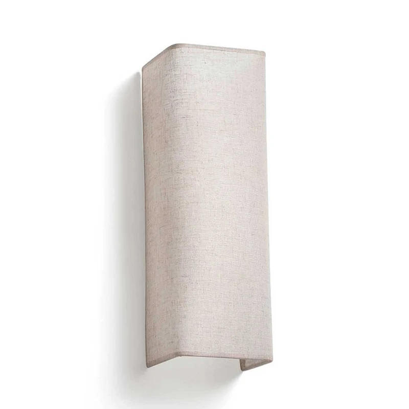 Otton - Applique murale verticale étroite en jute, style bohème