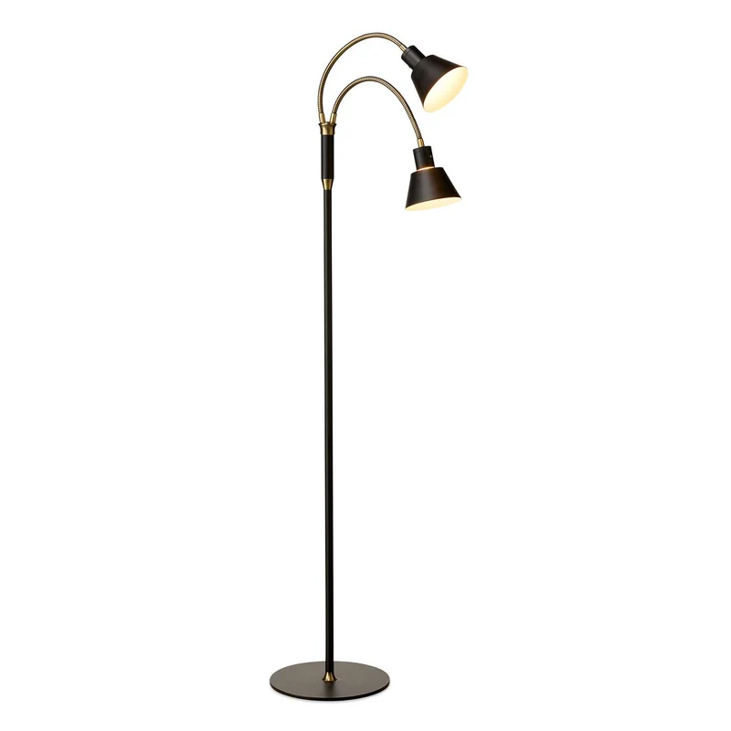 Space - Lampadaire LED en métal, style vintage et industriel