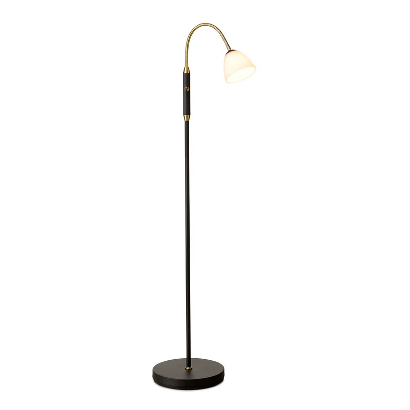 Lucid - Lampadaire LED en métal, style vintage et industriel
