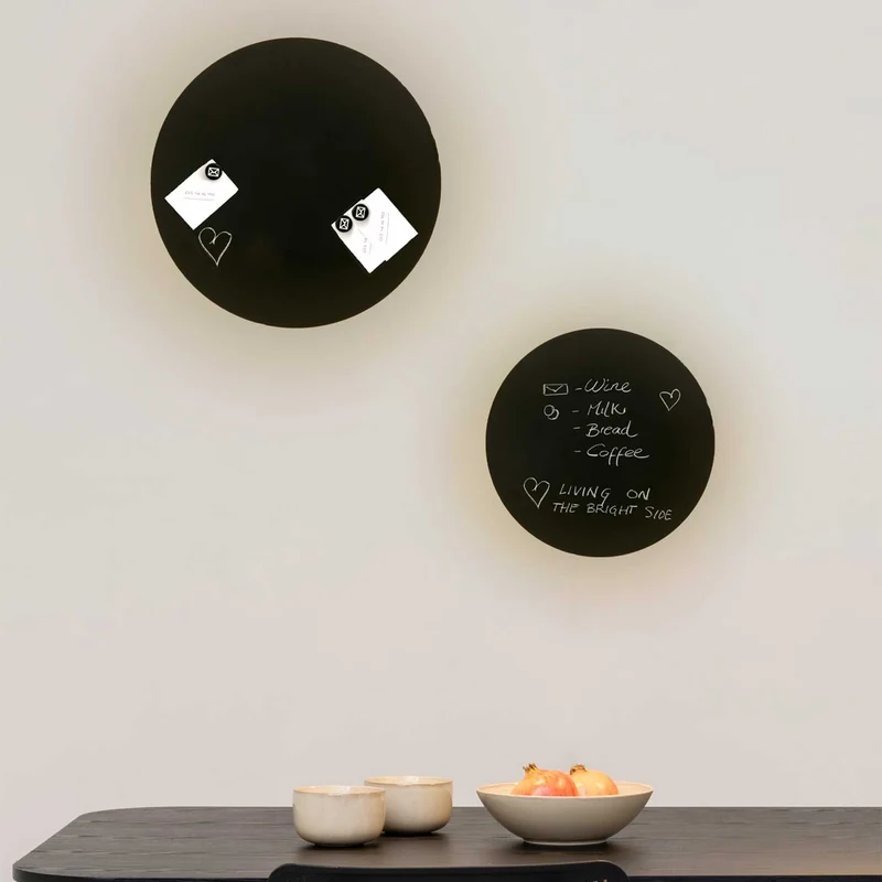 Board - Applique murale avec liseuse en ardoise et acier, style contemporain