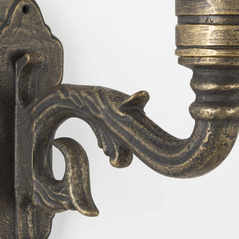 Casa Padrino Jugendstil Außenwandleuchte 19 x 30 x H. 57 cm - Bronze - Nostalgische Wetterfeste Außenleuchte
