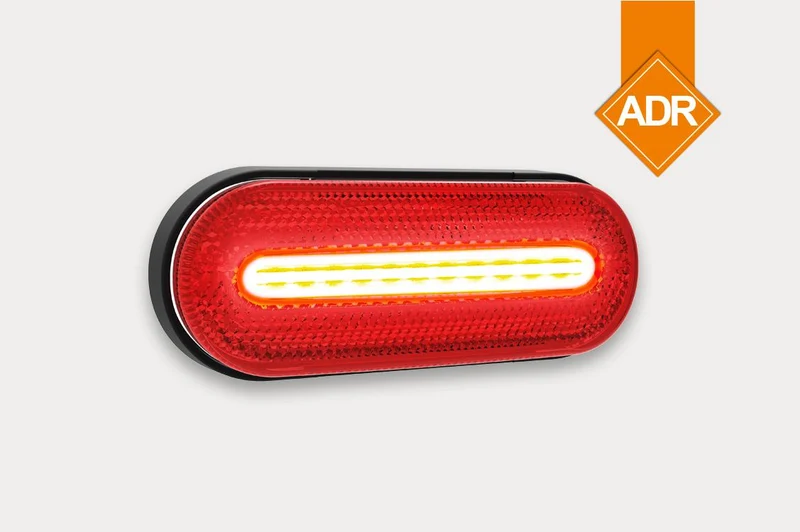 Luce di posizione posteriore rossa Fristom con striscia LED