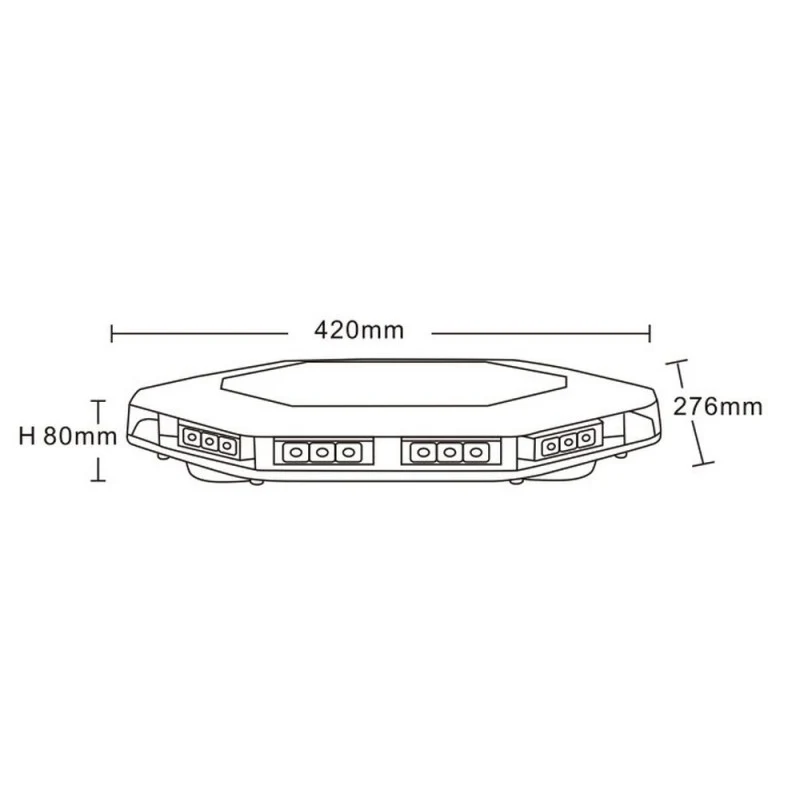Barra luminosa a LED ottagonale